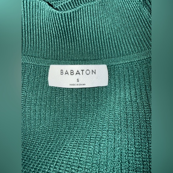 Babaton like new green Sculpt Knit Mockneck Halter Top - Picture 4 of 10